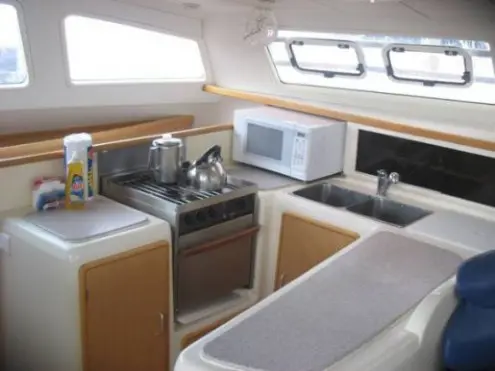 Used Sail Catamaran for Sale 2005 Leopard 47 Layout & Accommodations